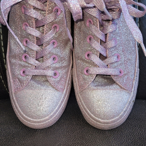 Pink Glitter Converse - Picture 2 of 9